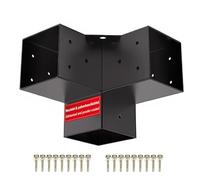 SOTECH Connecteur d'angle 100 x 100 mm (connecteur à 3 voies) acier carré