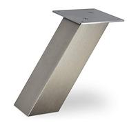 SOTECH Console de bar inclinée 210 x 80 x 70 mm en finition inox 30 Kg de charge Pied de comptoir Console support de comptoir