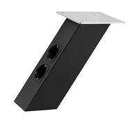 SOTECH Console de bar inclinée 210 x 80 x 70 mm en noir avec prises Schuko 30 Kg de charge Console pied de comptoir