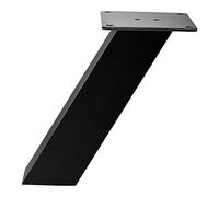 SOTECH Console de bar OLBIA inclinée (50 x 50 mm, Hauteur 220 mm, noir) Support de comptoir en aluminium pour plateaux en bois ou en verre