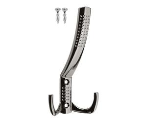 SOTECH Crochet de penderie Jasmin Crochet pour manteaux Crochet mural long chrome foncé