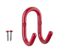 SOTECH Crochet de vestiaire FARA 88 x 51 mm Acier Rouge Crochet à vêtements Crochet mural Crochet à vestes Suspension