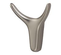 SOTECH Crochet de vestiaire TORO Hauteur : 66 x Largeur : 60 mm aspect inox Crochet à vêtements moderne en zinc moulé sous pression Crochet mural stable