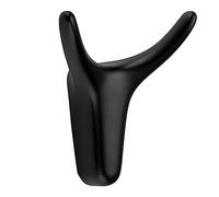 SOTECH Crochet double TORA noir mat 66 x 60 x 36 mm avec montage invisible Crochets de vestiaire de la collection BlackLine