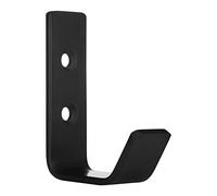 SOTECH Crochet mural en acier inoxydable véritable 60x20x45 mm Noir Épaisseur: 3 mm Bords arrondis