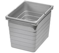 SOTECH eins2vier Poubelle gris alu Seau à Ordures Corbeille à Déchets Tri des Déchets 17 L 5060