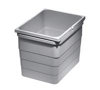 SOTECH eins2vier Poubelle gris alu Seau à Ordures Corbeille à Déchets Tri des Déchets 12L 5170.10