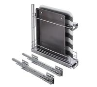 SOTECH Elément coulissant pour plaques de four et plateaux CLASSIC de 15 cm, à droite, gris argenté Elément coulissant pour élément bas Elément coulissant à sortie totale pour cuisine