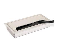 SOTECH Entrée de câble CAVO 160 x 80 mm carrée en Aluminium anodisé Argent | entrée de câble