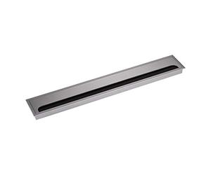 SOTECH Entrée de câble CAVO 500 x 80 mm carrée en Aluminium anodisé Argent | entrée de câble