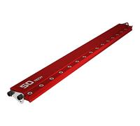SOTECH Gabarit de perçage de précision en aluminium BS-32-500 (499 x 46,5 x 17 mm) Guide de perçage pour rangées de trous au pas de 32 mm