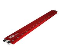 SOTECH Gabarit de perçage de précision en aluminium BS-32-500 (499 x 46,5 x 17 mm) Guide de perçage pour rangées de trous au pas de 32 mm