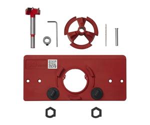 SOTECH Gabarit de perçage pour paumelles à boîtier avec mèche Forstner Ø 35 mm pour charnières à boîtier SO-T52 distance de perçage 52 mm