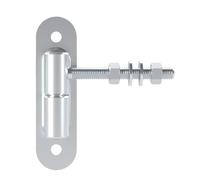 SOTECH Gond de porte Ø 24 mm M12 x 96 mm Capacité de charge 150 kg/pièce avec plaque de vissage acier galvanisé Paumelle de porte Charnière de porte