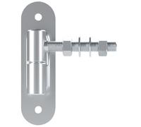 SOTECH Gond de porte Ø 27 mm M16 x 96 mm Capacité de charge 250 kg/pièce avec plaque de fixation en acier galvanisé Gond de porte Gond de porte Charnière de porte