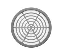 SOTECH Grille d'aération Ø 65,2 mm/Ø d'encastrement : 60 mm/Profondeur d'encastrement : 9 mm Rosace d'aération fendue à encastrer avec bord de recouvrement