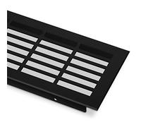 SOTECH Grille d'aération 250 mm Grille d'aération perforée Grille | de ventilation Carrée - Noir
