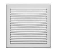SOTECH Grille d'aération en aluminium 250 x 250 mm blanc avec moustiquaire