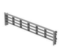 SOTECH Grille d'aération pour plinthes 396 x 83 mm gris (dimension d'entrée 384 x 75 mm) Grille d'aération adaptée à l'épaisseur de bandeau 13, 16 et 19 mm