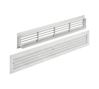 SOTECH Grille de Ventilation BRISE 457 x 92 x 17 mm Gris clair bilatérale | antivue Perforation à Fente Aération Porte