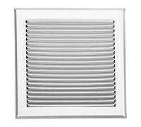 SOTECH Grille de ventilation en aluminium 250 x 250 mm aspect inox | avec moustiquaire Grille d'aération à visser