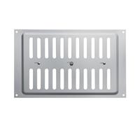 SOTECH Grille de ventilation verrouillable en acier inoxydable SS304 (260 x 165 mm) Panneau de ventilation à visser avec trou oblong ovale et fermeture coulissante