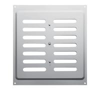 SOTECH Grille de ventilation verrouillable en acier inoxydable SS304 (260 x 240 mm) Grille de ventilation à visser avec trou oblong ovale et fermeture coulissante