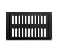 SOTECH Grille de ventilation verrouillable en acier inoxydable SS304 noir (260 x 165 mm) avec perforation ovale