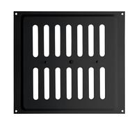 SOTECH Grille de ventilation verrouillable en acier inoxydable SS304 noir (260 x 240 mm) avec perforation ovale pour fixation