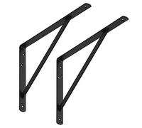 SOTECH Jeu de 2 consoles d'étagères 400 x 275 x 30 mm, noir