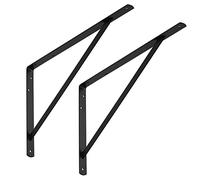 SOTECH Jeu de 6 consoles pour étagères 500 x 325 x 30 mm, noir