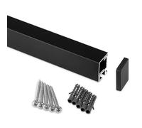 SOTECH Linero style Rampe de cuisine noir 600 x 22 x 29 mm Système de crédence en aluminium