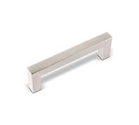 SOTECH Lot de 10 poignées de meuble E3 en acier inoxydable véritable BA 128 mm (profil 15 x 15 mm) poignées d'armoire, poignées de garde-corps, poignées de tiroir