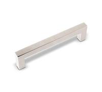 SOTECH lot de 10 poignées de meuble E3 en acier inoxydable véritable BA 160 mm (profil 15 x 15 mm) poignées en acier inoxydable poignées de garde-corps poignées de tiroir