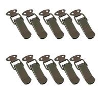 SOTECH Lot de 10 verrous à tension LATCH jaune galvanisé 78 mm à levier de serrage pour boîtes à outils, coffres, tables, placards