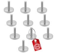 SOTECH Lot de 10 vis moletées M8 - Longueur : 40 mm - En acier inoxydable V2A (SS304) - Forme plate - DIN 653 - Vis métriques avec surfaces latérales moletées