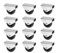 SOTECH Lot de 12 Roulettes caissons PASSAU (Ø 50 mm, pour montage sous-structure, gris foncé) Roulette de meuble de transport Idéale pour les caissons de lit et les tiroirs au sol