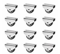 SOTECH Lot de 12 Roulettes pour caissons PASSAU (Ø 30 mm, pour montage sous-structure, gris foncé) Roulette de meuble de transport Idéale pour les caissons de lit et les tiroirs au sol