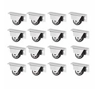 SOTECH Lot de 16 Roulettes caissons TRIER (Ø 30 mm, pour montage latéral, gris foncé) Roulettes de meubles Idéales pour les caissons de lit et les tiroirs au sol