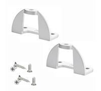 SOTECH Lot de 2 adaptateurs de poignée de meuble (45 x 19,5 x 26 mm, chrome mat, épaisseur de porte max. 20 mm) adaptateur de bouton de meuble, matériel de montage inclus