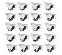 SOTECH Lot de 20 Roulettes caissons TRIER (Ø 30 mm, pour montage latéral, gris foncé) Roulettes de transport Idéales pour les caissons de lit et les tiroirs au sol