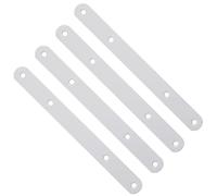 SOTECH Lot de 4 connecteurs plats 200 x 20 x 3 mm gris argenté pattes de connexion connecteur de meuble connecteur de corps connecteur de panneau