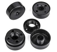 SOTECH Lot de 4 pieds de meuble GOLF III Ø 50 mm Pied coulissant Patins de sol Pied de socle Patins de meuble noirs réglables