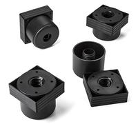 SOTECH Lot de 4 pieds de meuble Pieds de socle HOTEL carrés Hauteur réglable de 45 à 55 mm