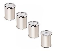 SOTECH Lot de 4 pieds de meuble RADO (Hauteur 70 mm, Ø 50 mm, aluminium/chrome poli) pieds de vitrine réglables en Hauteur