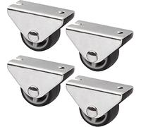 SOTECH Lot de 4 Roulettes caissons PASSAU (Ø 25 mm, pour montage sur sous-structure, gris foncé) Roulettes de transport Idéales pour les caissons de lit et les tiroirs au sol