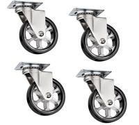 SOTECH Lot de 4 roulettes de meuble design RAPID Roues-Ø 75 mm noir, capacité de charge 35 Kg, hauteur 97 mm