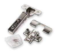SOTECH Lot de 6 charnières à boîtier T45 110° charnière d'angle avec montage rapide et amortisseur, y compris plaque cruciforme, vis et cache