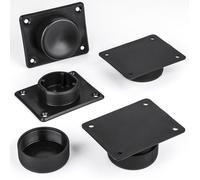 SOTECH Lot de 8 pieds de meuble GOLF II Ø 50 mm Pied coulissant Pied de canapé Pied de socle Patins de meuble noirs réglables