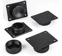 SOTECH Lot de 8 pieds de meuble GOLF II Ø 50 mm Pied coulissant Pied de canapé Pied de socle Patins de meuble noirs réglables